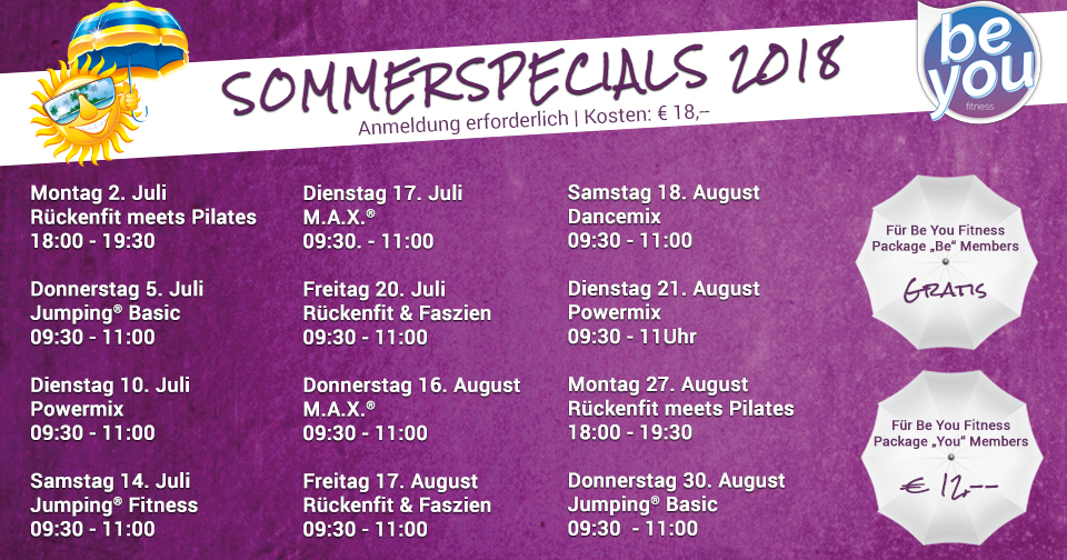 Sommerspecials 2018